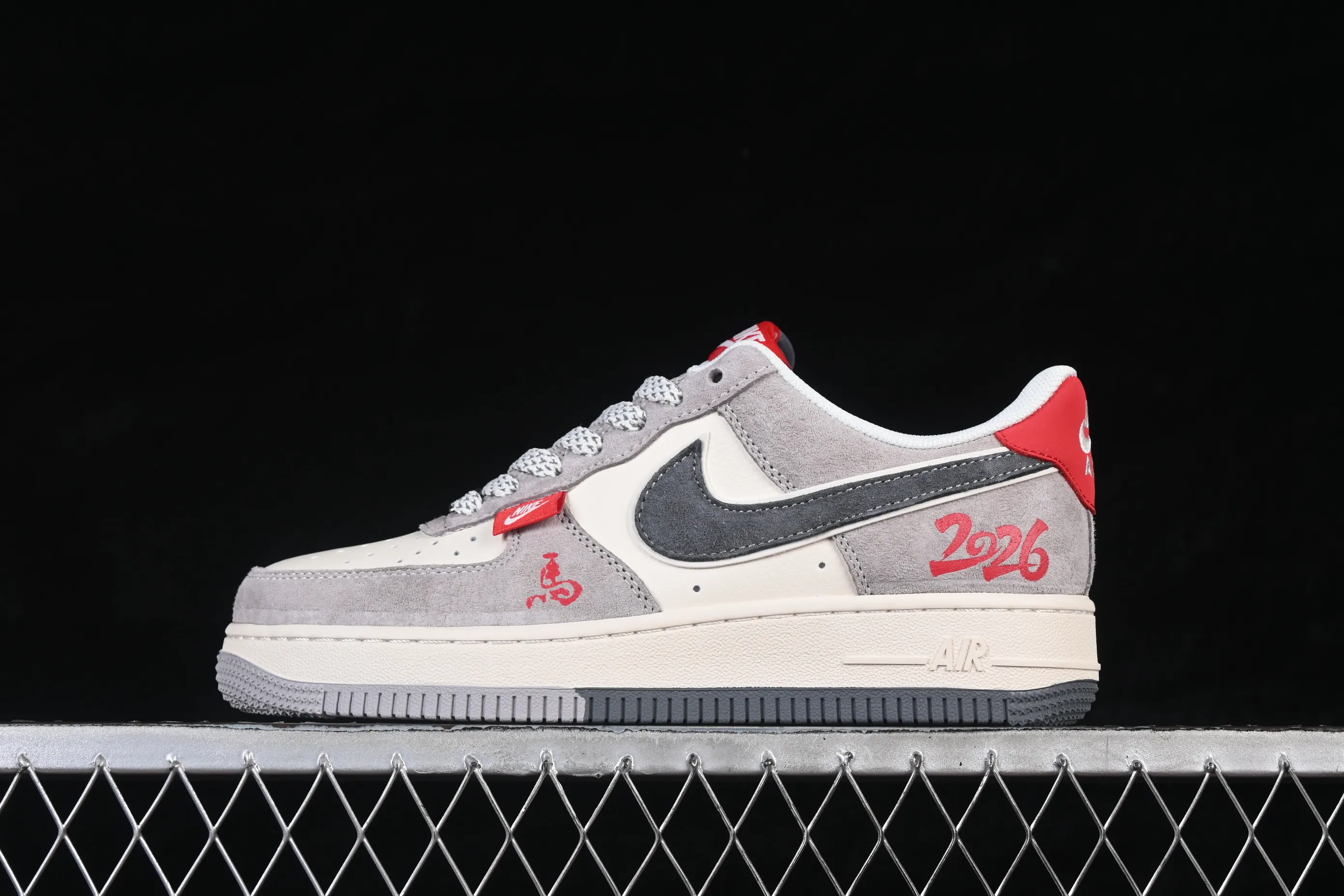 All categories Nk Air Force 1 Air Force series Nk Air Force 1 Low Air Force low-top Nike Air Force 1'07 Low Year of the Horse limited edition Gray-red texture Air Force 1 low-top casual sneakers HT5088-628